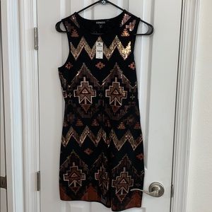 EXPRESS sequin pattern dress